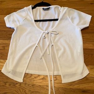 Shein double front tie tee size XS